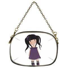 Dolly Girl In Purple Chain Purses (one Side)  by Valentinaart