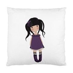 Dolly Girl In Purple Standard Cushion Case (one Side) by Valentinaart