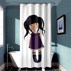 Dolly Girl In Purple Shower Curtain 36  X 72  (stall)  by Valentinaart