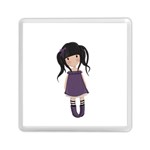 Dolly girl in purple Memory Card Reader (Square)  Front