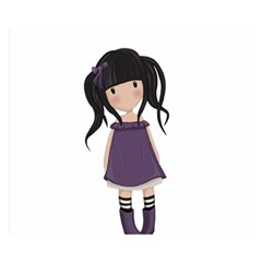 Dolly Girl In Purple Double Sided Flano Blanket (small)  by Valentinaart