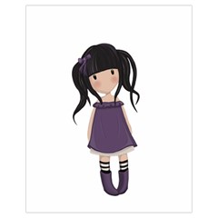 Dolly Girl In Purple Drawstring Bag (small) by Valentinaart