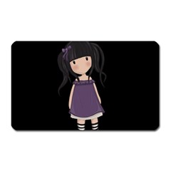 Dolly Girl In Purple Magnet (rectangular) by Valentinaart