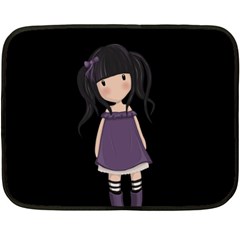 Dolly Girl In Purple Double Sided Fleece Blanket (mini)  by Valentinaart