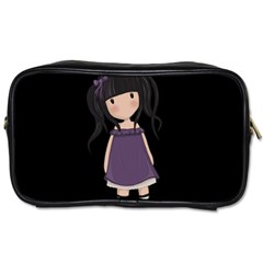 Dolly Girl In Purple Toiletries Bags 2-side by Valentinaart