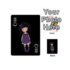 Dolly Girl In Purple Playing Cards 54 (mini)  by Valentinaart