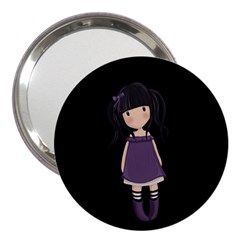 Dolly Girl In Purple 3  Handbag Mirrors by Valentinaart