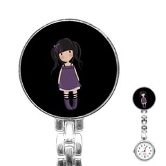 Dolly Girl In Purple Stainless Steel Nurses Watch by Valentinaart