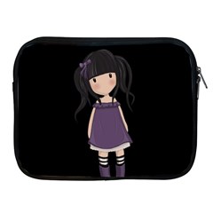 Dolly Girl In Purple Apple Ipad 2/3/4 Zipper Cases by Valentinaart