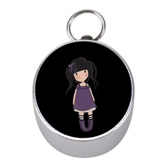 Dolly Girl In Purple Mini Silver Compasses by Valentinaart