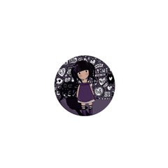 Dolly Girl In Purple 1  Mini Buttons by Valentinaart