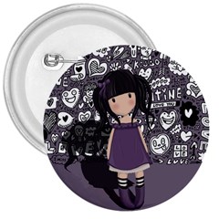 Dolly Girl In Purple 3  Buttons by Valentinaart