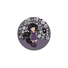 Dolly Girl In Purple Golf Ball Marker (10 Pack) by Valentinaart