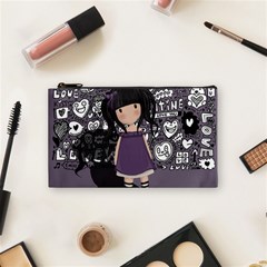 Dolly Girl In Purple Cosmetic Bag (small)  by Valentinaart