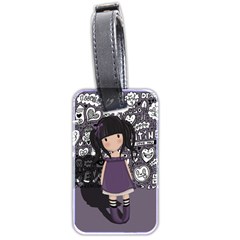 Dolly Girl In Purple Luggage Tags (two Sides) by Valentinaart