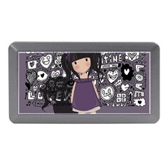 Dolly Girl In Purple Memory Card Reader (mini) by Valentinaart