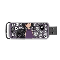 Dolly Girl In Purple Portable Usb Flash (one Side) by Valentinaart