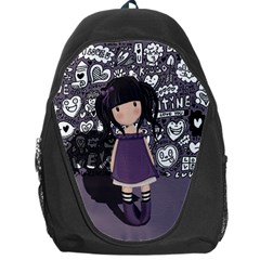 Dolly Girl In Purple Backpack Bag by Valentinaart