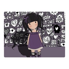 Dolly Girl In Purple Double Sided Flano Blanket (mini)  by Valentinaart