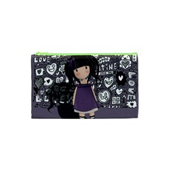 Dolly Girl In Purple Cosmetic Bag (xs) by Valentinaart