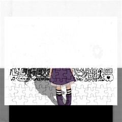 Dolly Girl In Purple Rectangular Jigsaw Puzzl by Valentinaart