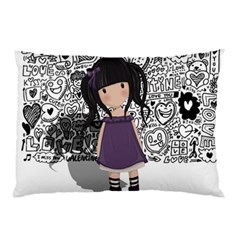 Dolly Girl In Purple Pillow Case (two Sides) by Valentinaart