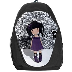 Dolly Girl In Purple Backpack Bag by Valentinaart