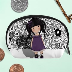 Dolly Girl In Purple Accessory Pouches (large)  by Valentinaart