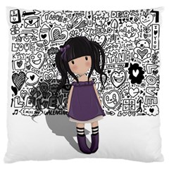 Dolly Girl In Purple Standard Flano Cushion Case (two Sides) by Valentinaart