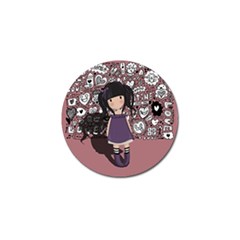 Dolly Girl In Purple Golf Ball Marker (4 Pack) by Valentinaart