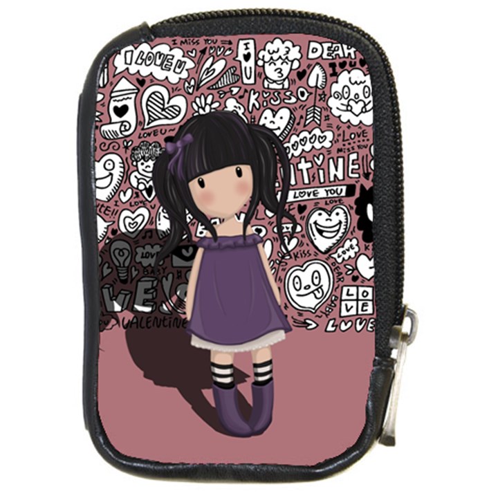 Dolly girl in purple Compact Camera Cases