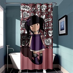 Dolly Girl In Purple Shower Curtain 36  X 72  (stall)  by Valentinaart