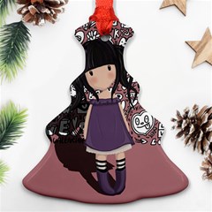 Dolly Girl In Purple Christmas Tree Ornament (two Sides)