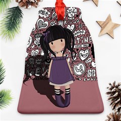 Dolly Girl In Purple Bell Ornament (two Sides) by Valentinaart