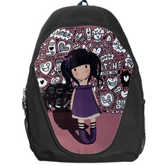 Dolly Girl In Purple Backpack Bag by Valentinaart