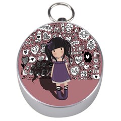 Dolly Girl In Purple Silver Compasses by Valentinaart