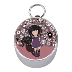 Dolly Girl In Purple Mini Silver Compasses by Valentinaart