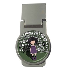 Dolly Girl In Purple Money Clips (round)  by Valentinaart