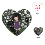 Dolly girl in purple Playing Cards (Heart)  Front