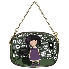 Dolly Girl In Purple Chain Purses (one Side)  by Valentinaart