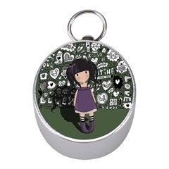 Dolly Girl In Purple Mini Silver Compasses by Valentinaart