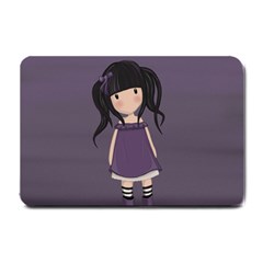 Dolly Girl In Purple Small Doormat  by Valentinaart