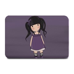 Dolly Girl In Purple Plate Mats by Valentinaart