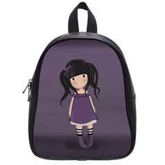 Dolly Girl In Purple School Bag (small) by Valentinaart