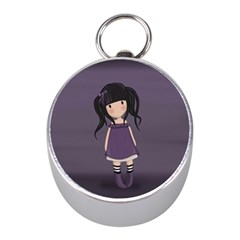 Dolly Girl In Purple Mini Silver Compasses by Valentinaart