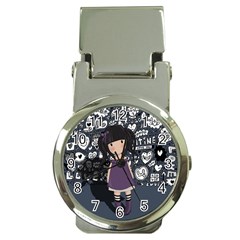 Dolly girl in purple Money Clip Watches