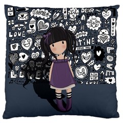 Dolly Girl In Purple Standard Flano Cushion Case (two Sides) by Valentinaart