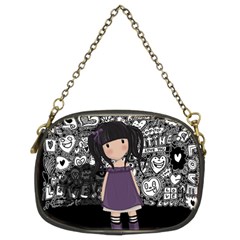 Dolly Girl In Purple Chain Purses (two Sides)  by Valentinaart