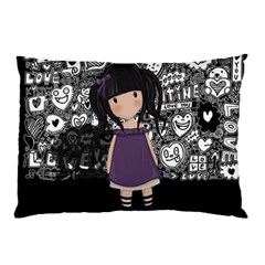 Dolly Girl In Purple Pillow Case by Valentinaart