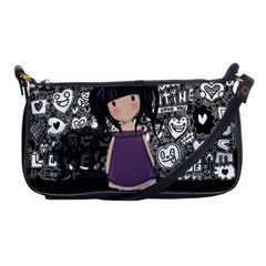 Dolly Girl In Purple Shoulder Clutch Bags by Valentinaart